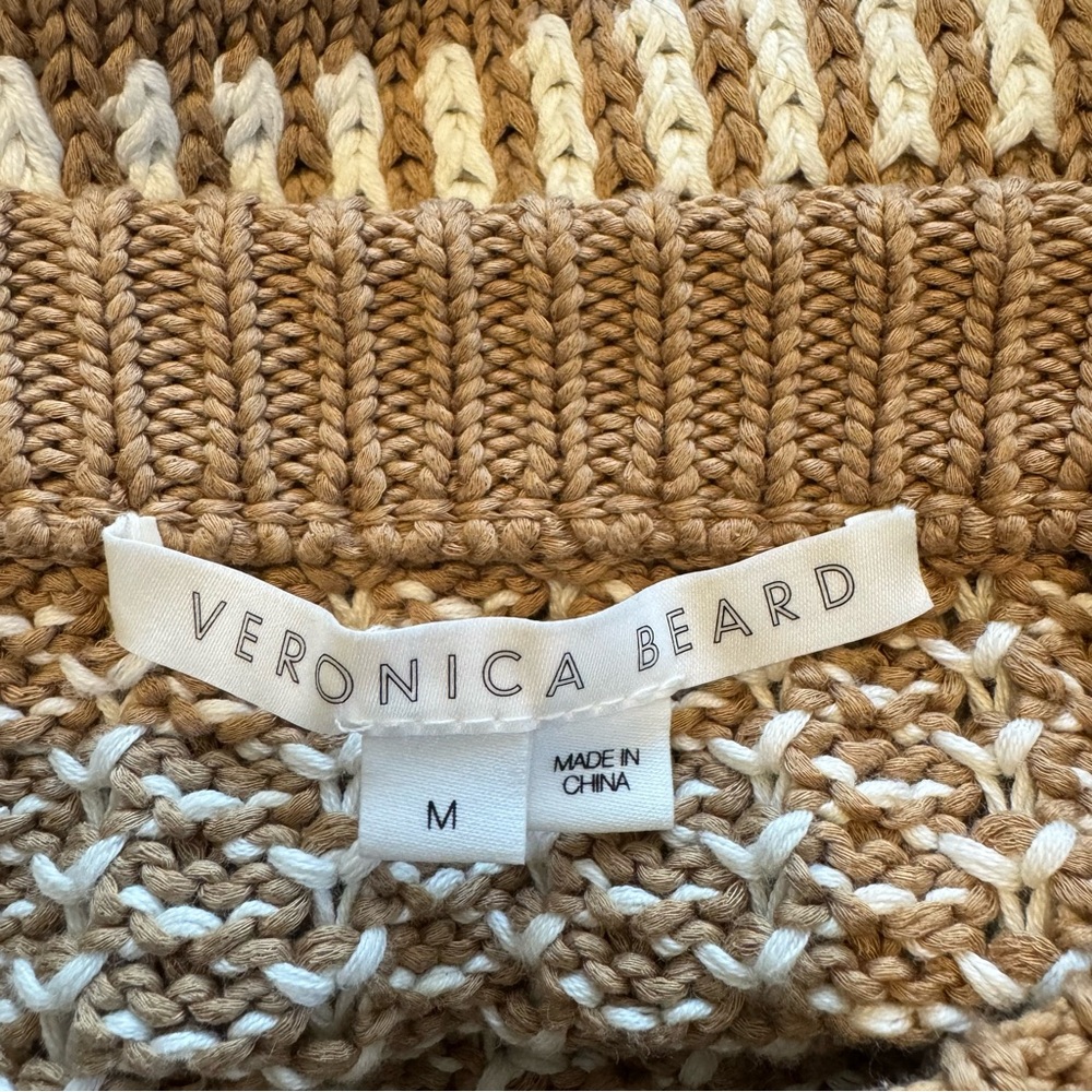 Veronica Beard Cream and Tan Knit Tank Top - Picture 9 of 10